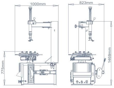 10"-24" Tyre Repair Equipment Tyre Changer machine Wheel Changer Germany Supply