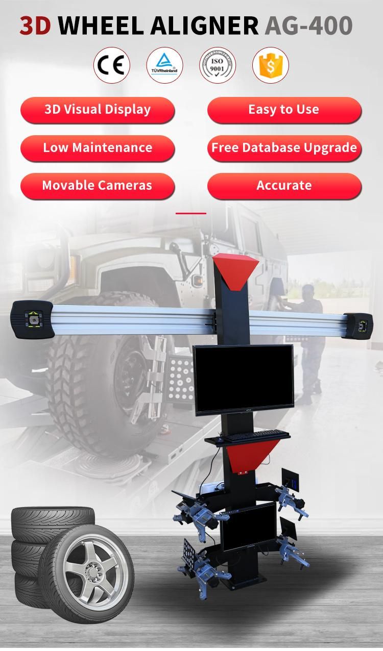 Multi Language 3D Wheel Adjusting Machine Wheel Alignment