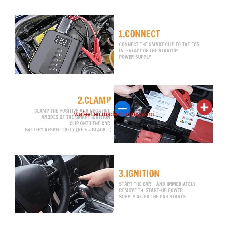 4 in 1 Multi-Functional 12V Car Jump Starter 8800mAh with Air Compressor