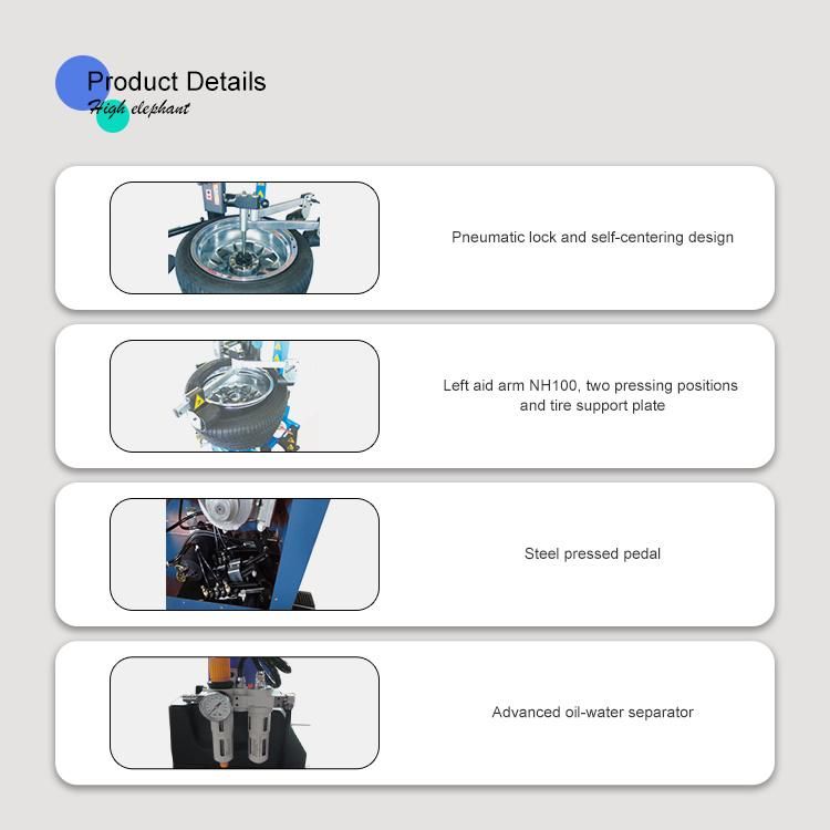 Pneumatic Lock and Self-Centering Design Automatic Tire Changer for Sale