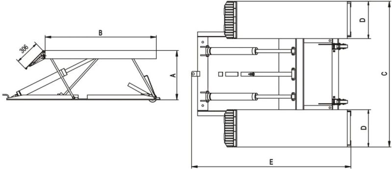 China Supplier Two Hydraulic Cylinders Mobile Workshop Lift (LR10)