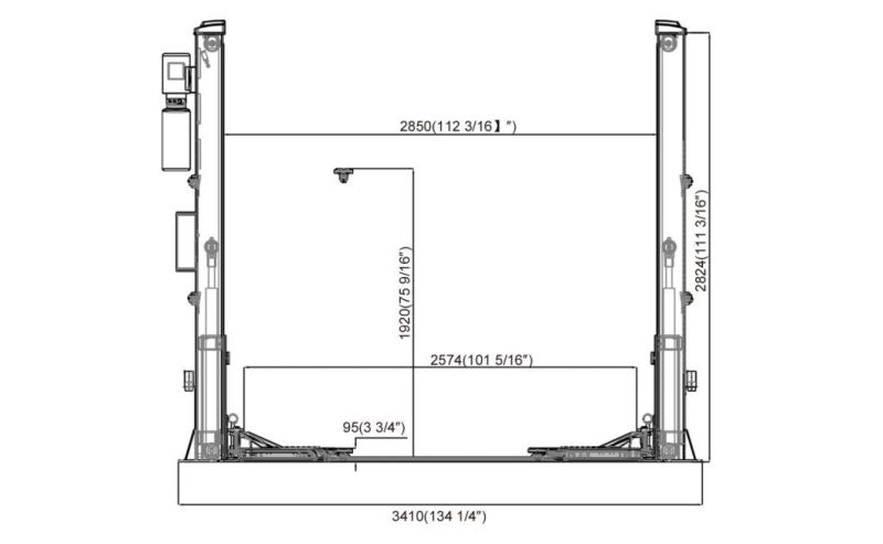 on-7224e Floorplate 2 Post Lifts (Electrical Release)