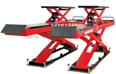 4.5ton Hydraulic Ultrathin Double Level Car Scissor Lift for Four Wheel Alignment