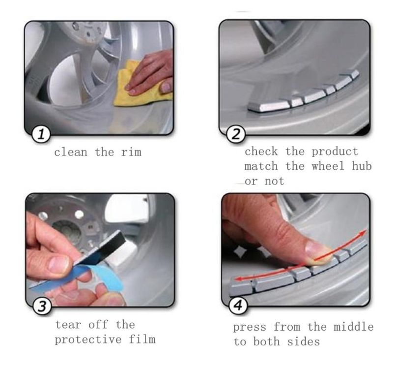 Auto Accessory Steel Wheel Balance Weights for Rims