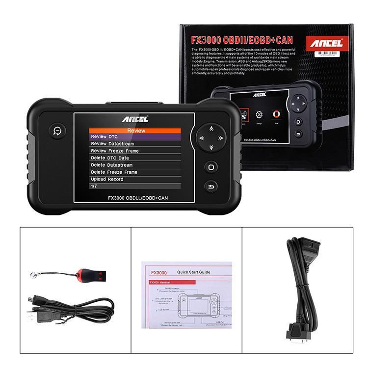 Ancel Fx3000 OBD2 Car Diagnostic Tool ABS BMS Epb Sas Reset Oil Maintenance to Zero