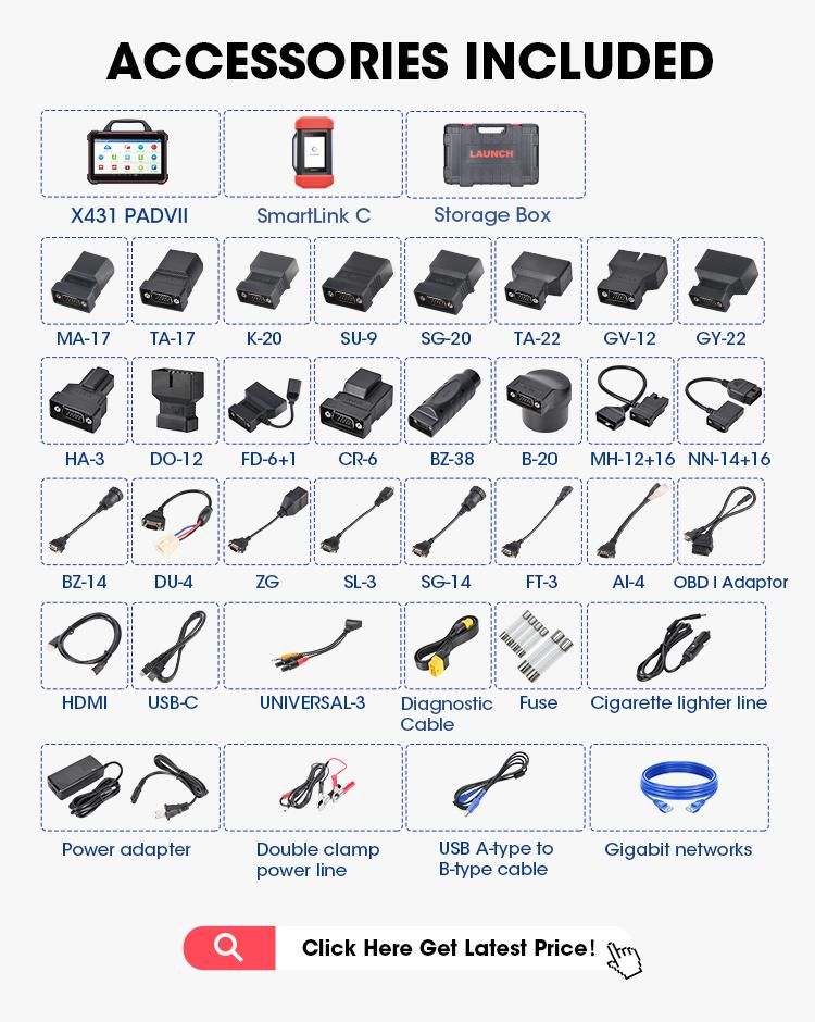 Original Car Diagnostic Tool Multi-Language Launch X431 Pad VII