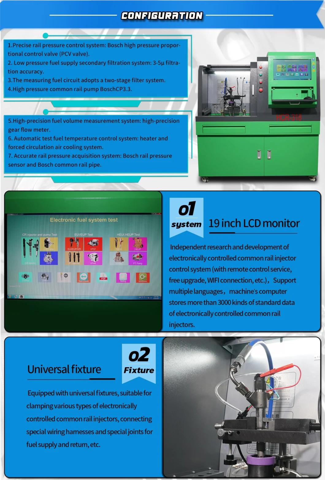 Beacon Machine Automotive Electrical Hcr-318 Common Rail Diesel Fuel Injector Test Bench with Heui Function