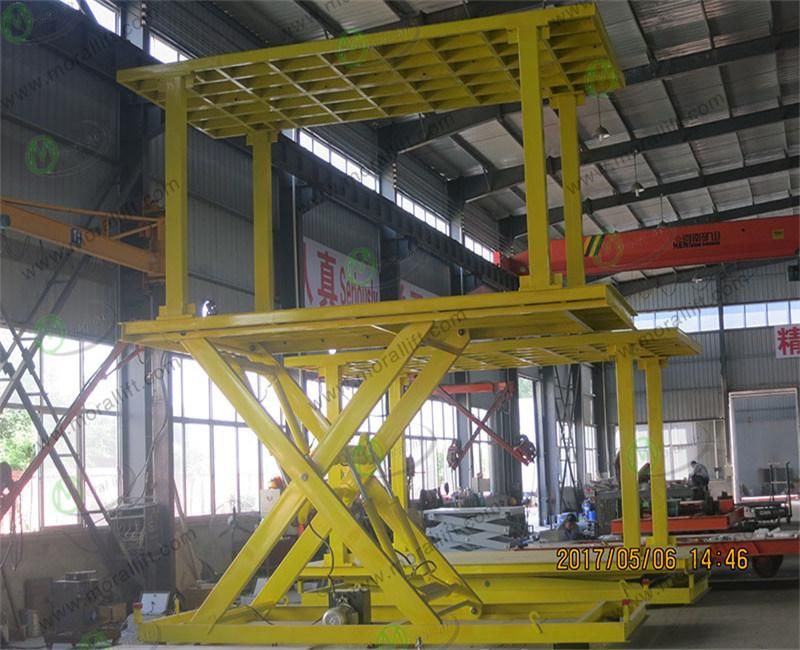 CE Scissor Type Car Lift for Parking with Double Deck