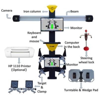 Hot Sale Durable Car Alignment Machine Wheel Alignment System Yl-66b