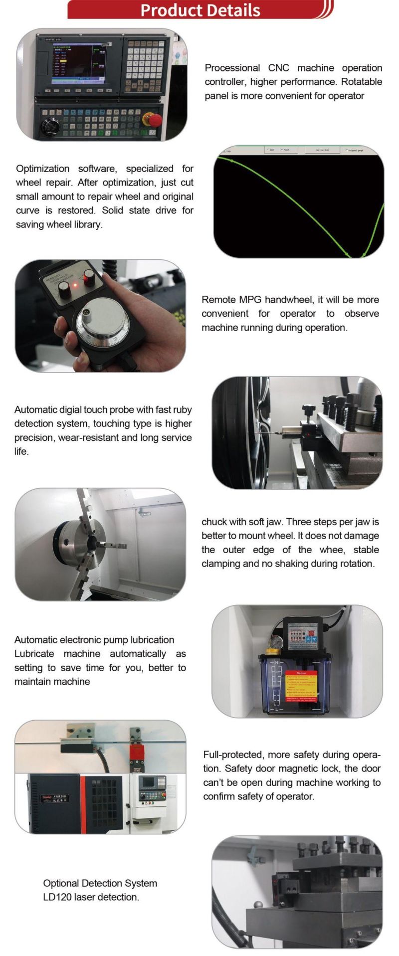 Rim Repair Machine Awr28h Car Alloy Wheel Repair CNC Lathe