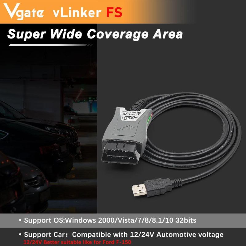 Vgate Vlinker Fs Elm327 for Ford Forscan HS/Ms-Can Elm 327 OBD 2 OBD2 Car Diagnostic Scanner Obdii Interface Tools for Mazda