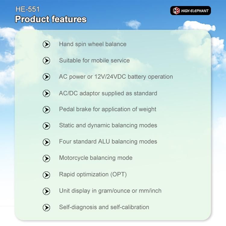 Hand Spin Wheel Balancer Suitable for Mobile Service