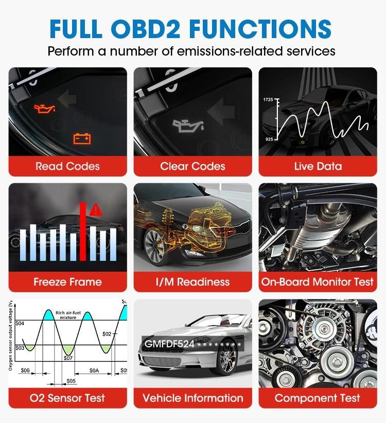 Mk808bt Tax Free Engine Diagnostic Machine Autel Maxicom Mk808bt OBD2 Diagnostic Scan