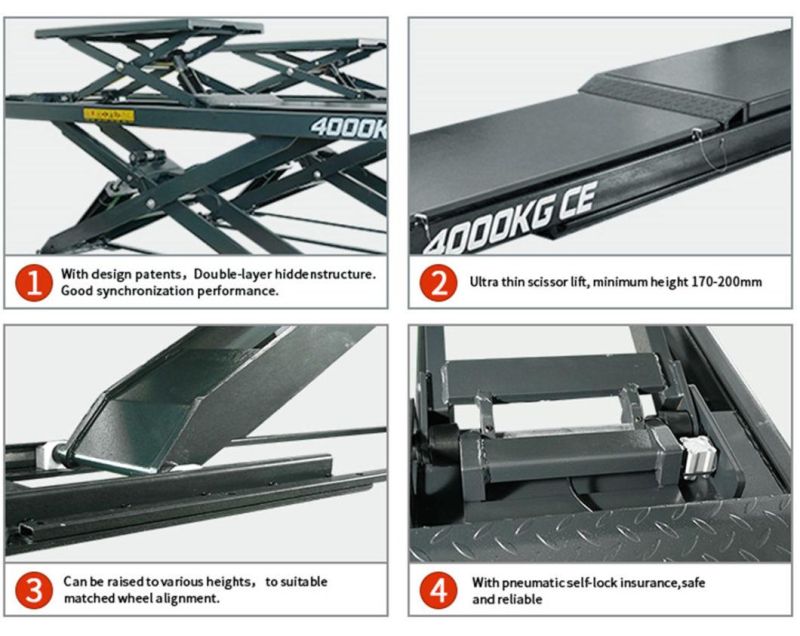 Jintuo Car Wheel Alignment Ramps Scissor Lift