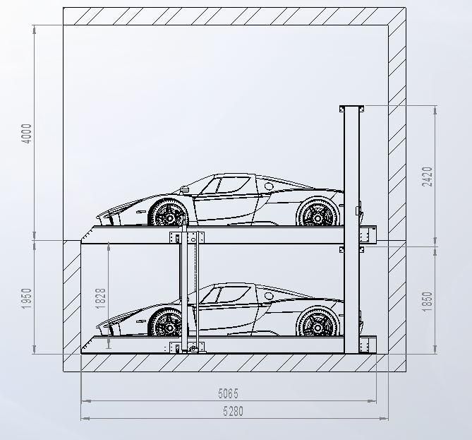 Pit Parking Lift Underground Car Hoist