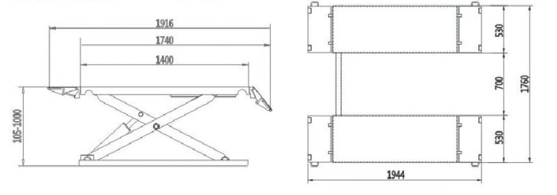 2017 New Scissor Car Lift (ORML30B)