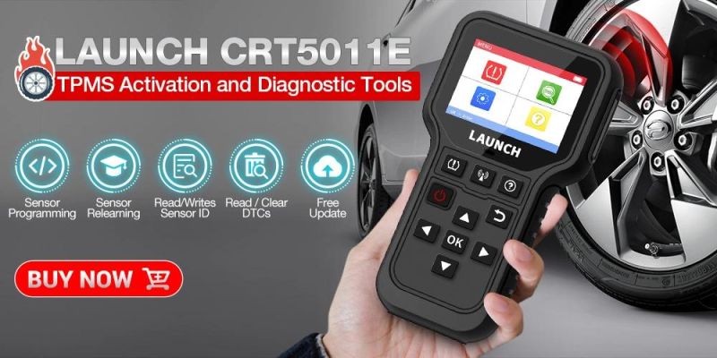 Launch CRT5011e TPMS Tire Activation Diagnostic Tool 315MHz 433MHz Sensor Activation Programing Learning Reading OBD2 Scanner