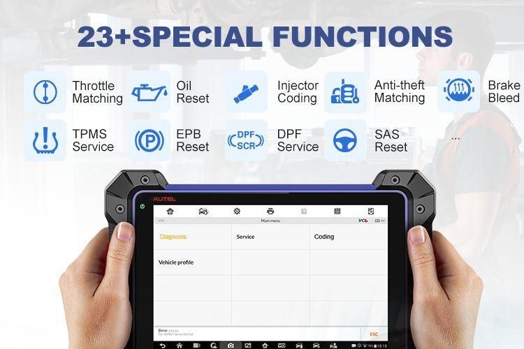 Autel Im608 Car Key Program Diagnostic Tool Powerful OE Level Diagnostics Powerful Combination of Key Programming/All System Diagnostics/Advanced Maintenance