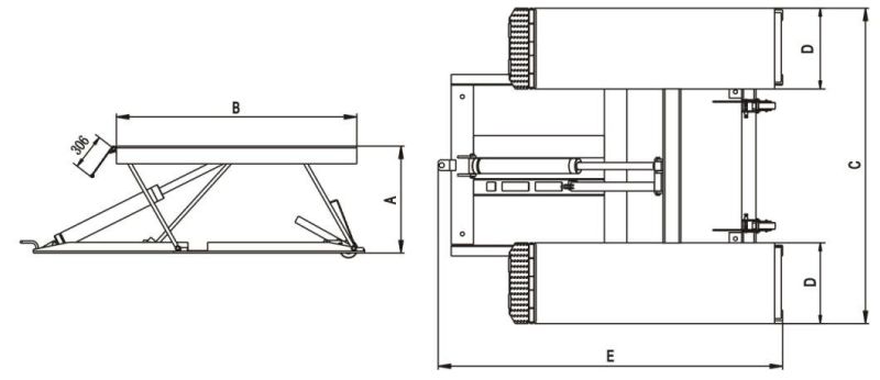 2800kg Capacity High Speed Scissors Auto Lift