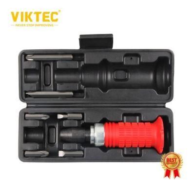 7PC Red Non-Slip Rubber Handle Impact Screwdriver Set (VT13046)