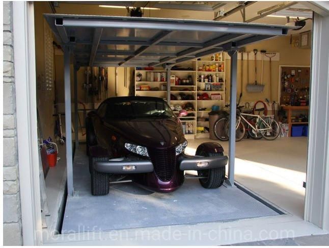 Invisible scissor car lift for villa