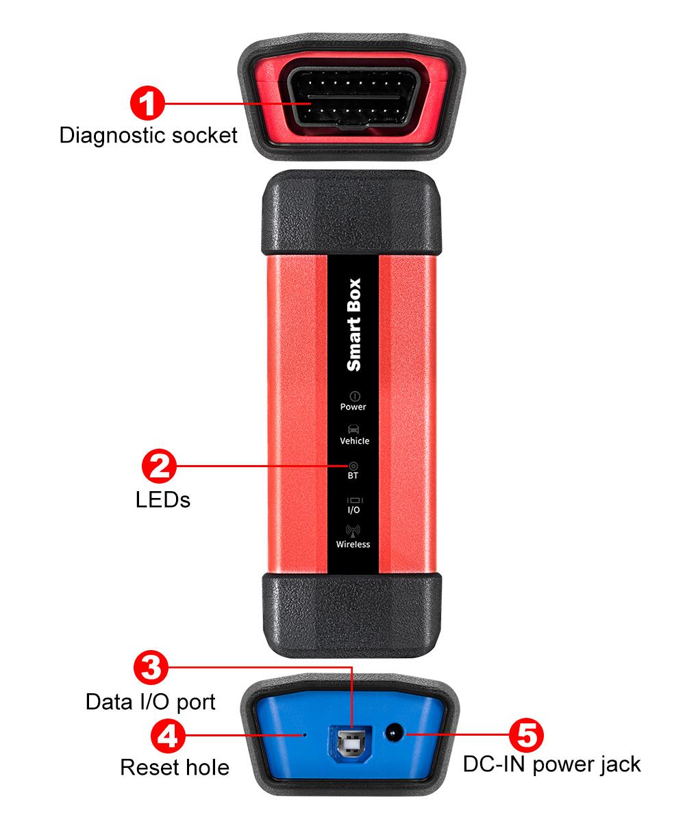 Launch X431 Pad V X431 Pad5 with Smartbox 3.0 Automotive Diagnostic Tool Support Online Coding and Programming 1 Year Free Update Online