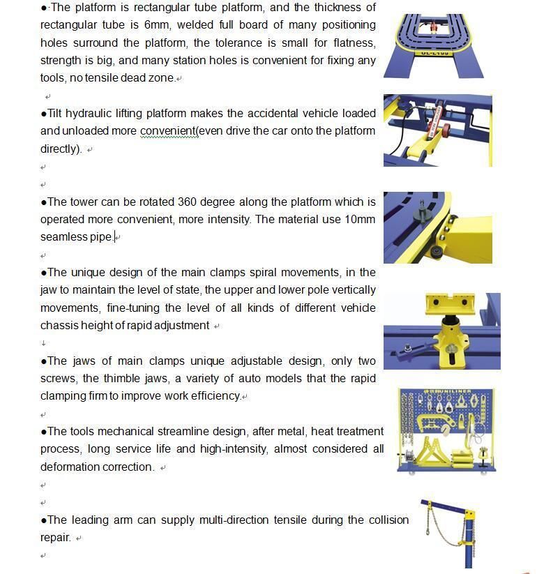 New Design Auto Body Collision Straightening Bench