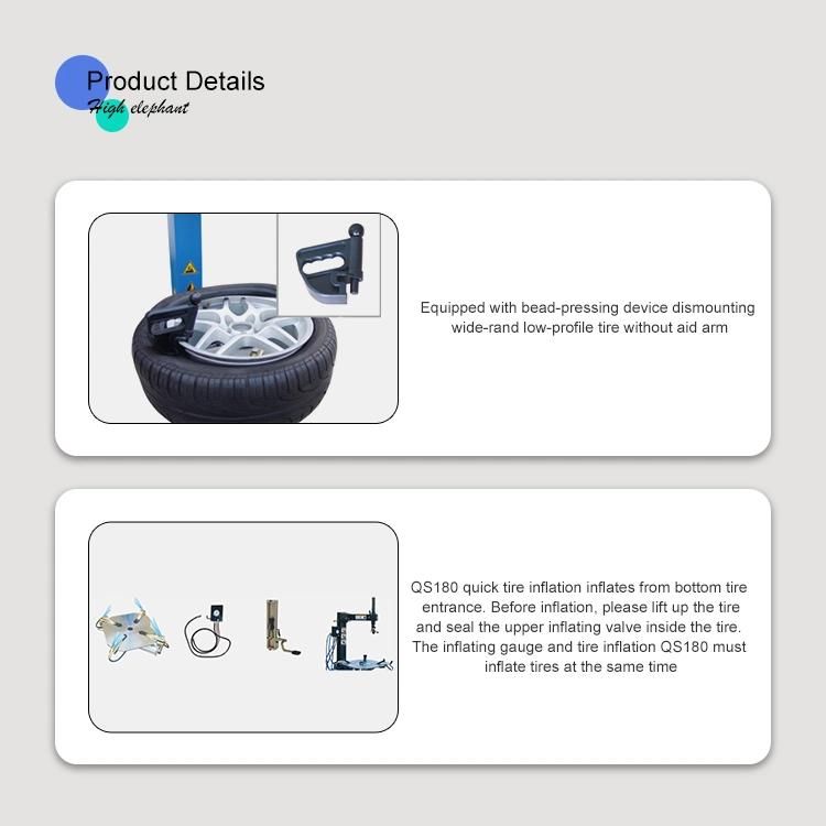 Car Service Station Equipment Automatic Tire Changers Machine to Change Tire for Tyre Changing Repair Garage