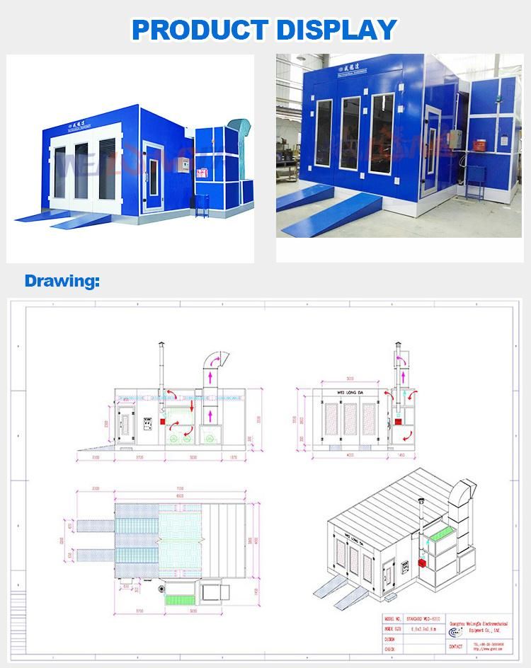 Weilongda Brand OEM Auto Spraying Oven /Baking Booth/Baking Oven