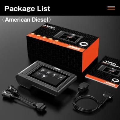 Ancel HD3100 12V Car and 24V Heavy Duty Diesel Truck Diagnostic Scanner 2 in 1 Full System OBD2 Auto Scanner Lifetime Free Update