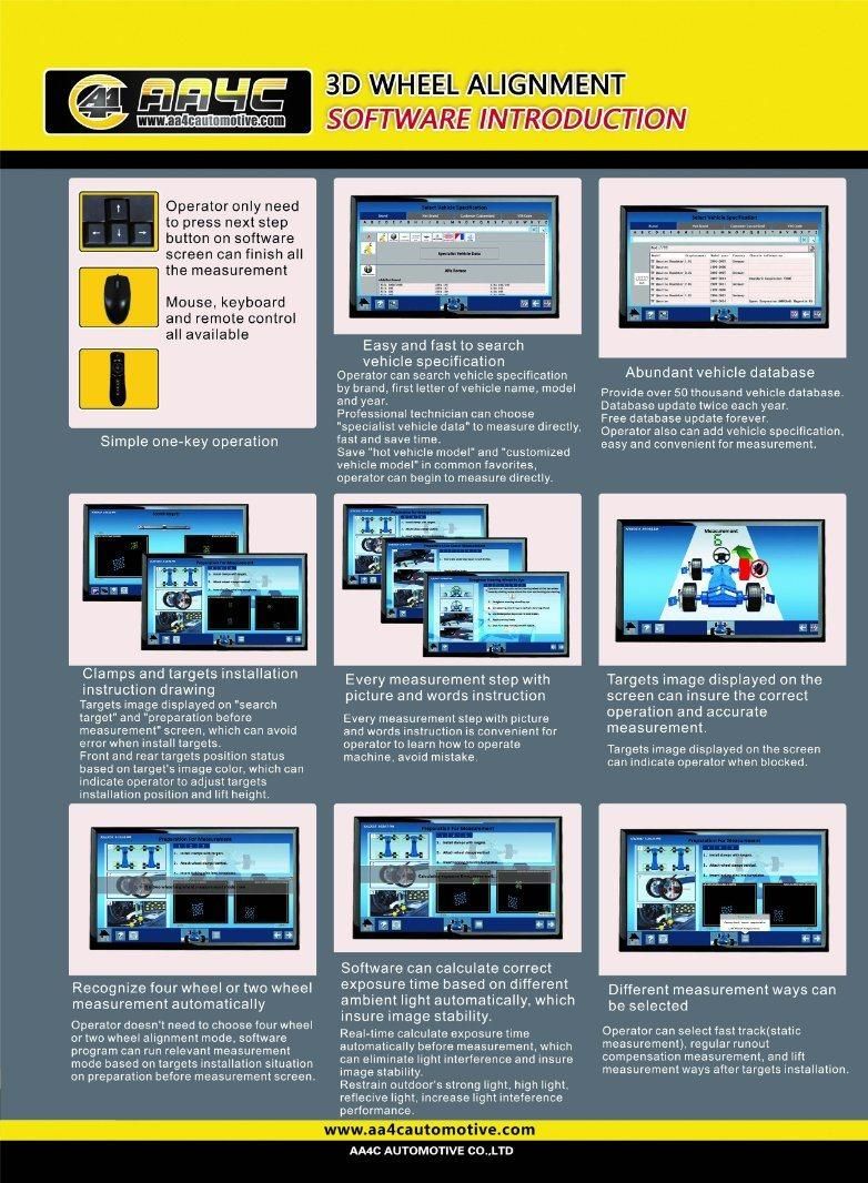 AA4c Camera Beamautomatically Move 3D Wheel Alignment (AA-DT121B)