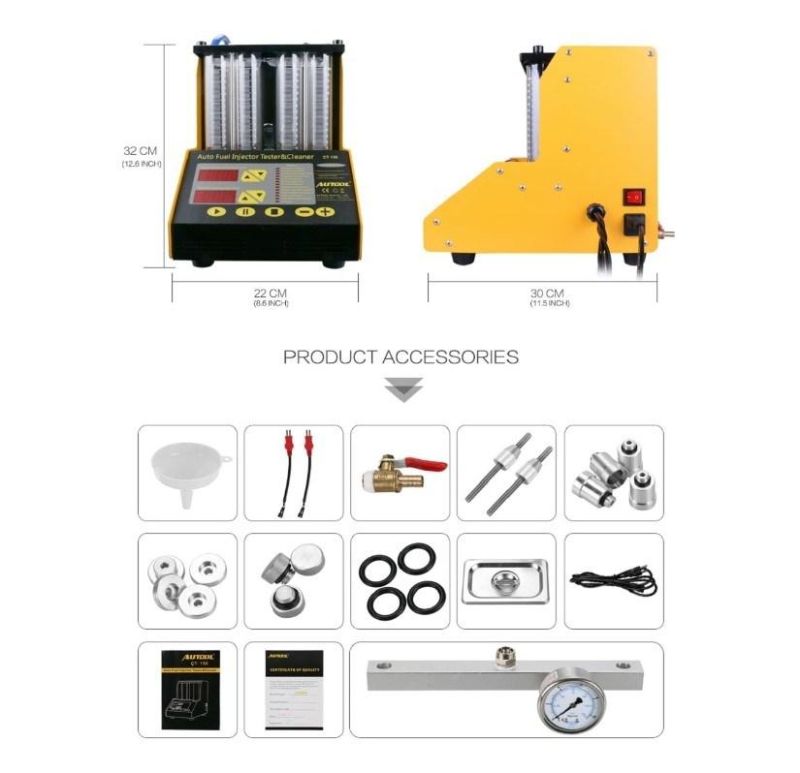 Autool Mini CT-150 Automotive 4 Cylinder Ultrasonic Wave Injector Cleaner and Tester