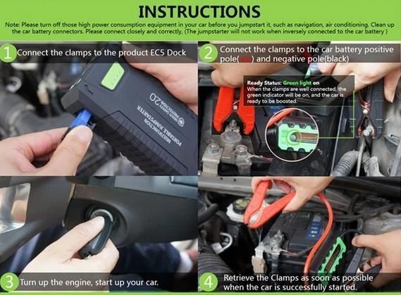 Safe and High Quality Auto Backup Emergency Power Jump Starter 20000mAh 12V