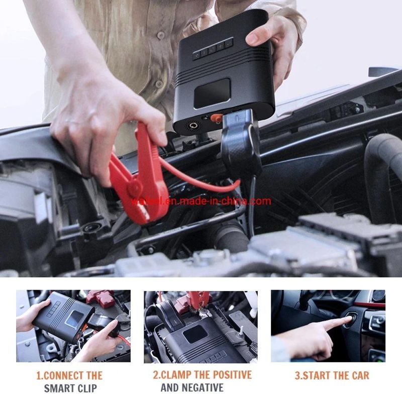 Portable Car Air Compressor Digital Jump Starter Automatic 150psi Ball Bike Motorbike Pump Car Tyre Inflator