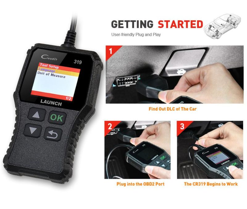 Launch Creader Scan Tool Code Reader OBD2 Scanner Cr319