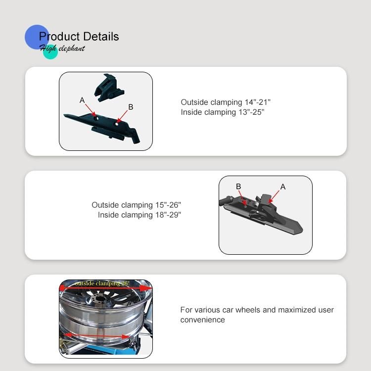 Moves Flexibly Larger Turntable Tire Machine for Passenger Car