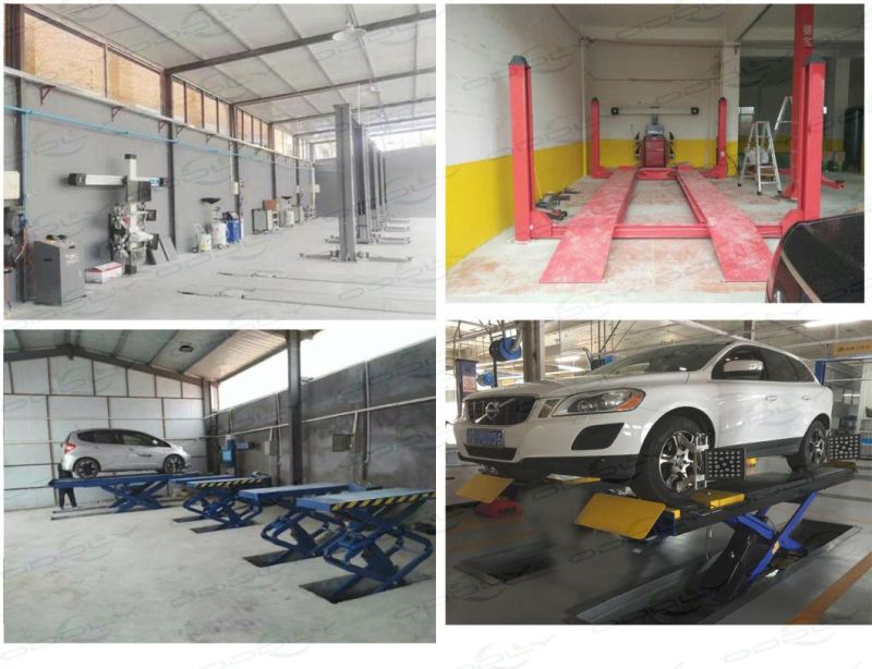 4000kg Hydraulic Four Post Auto Vehicle Car Lift for Alignment