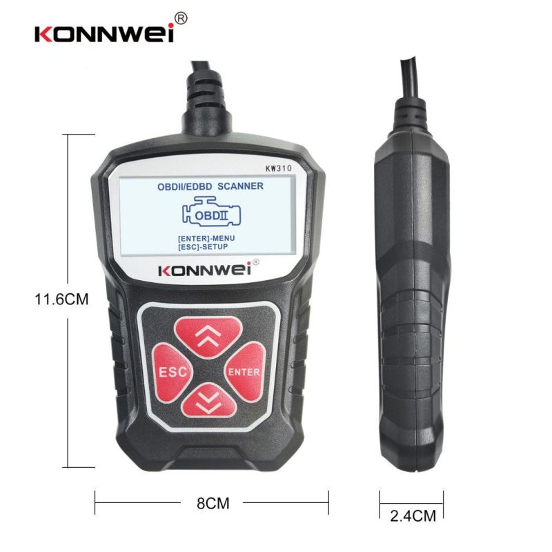 Konnwei OBD2 Auto Diagnostic Tools Key Progammer Electronics Circuit Scanner for Car, Heavy Duty Truck Excavator