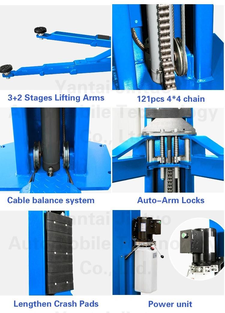 Best Price 2 Post Base Plate Car Lift for Car Tire