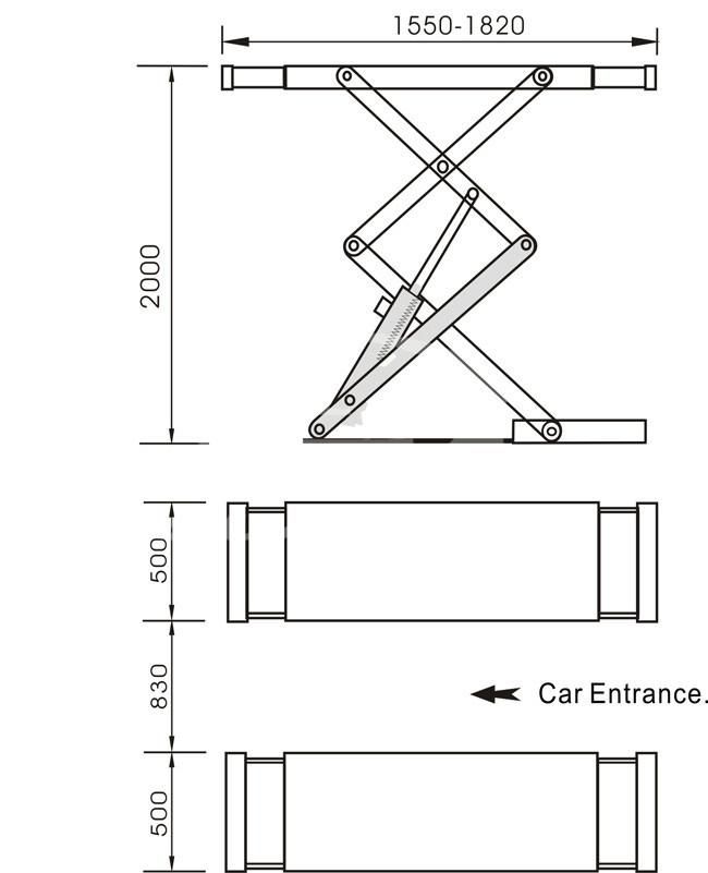 Auto Used Hydraulic Car Scissor Lift Price