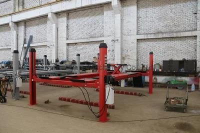 4000kg Capacity Four Post Hydraulic Jack Car Lift with Wheel Alignment Function