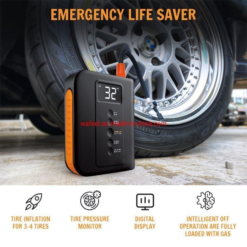 Li-Polymer Battery Car Jump Starter for 12V Gasoline Vehicle/Diesel Vehicle Power Bank