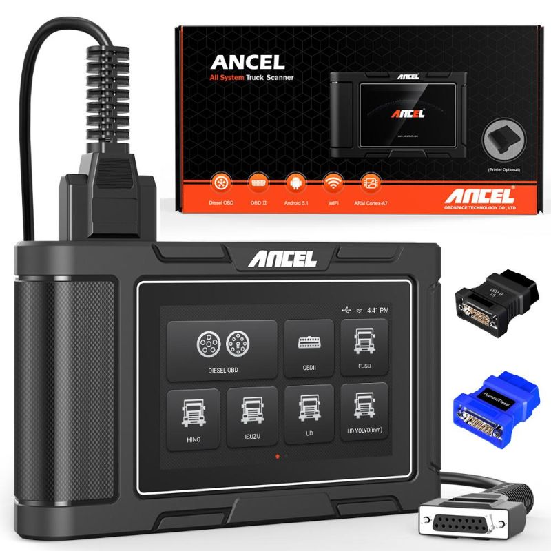 Ancel HD3200 OBD2 Scanner Heavy Duty Diagnostic Tool for Car and Truck OBD2 Car Diagnosis Tool Oil DPF Reset Automotive Scanner for Asian Diesel Vehicles