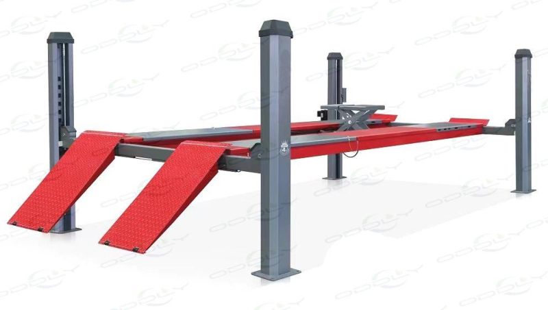 Wheel Alignment 4 Post Car Lift Used for Lifting of Various Small and Medium-Sized Vehicles