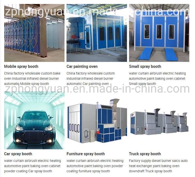 Automotive Paint Booth Design with Gas Burner and Heat Insulation Panel