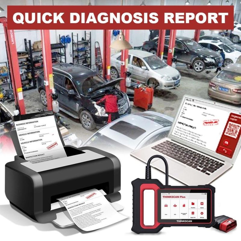 Thinkcar Thinkscan Plus S4 Lifetime Free Optional 3 Reset Car Diagnostic Tool Ecm/Tcm/ABS/SRS/Bcm System OBD2 Auto Scanner