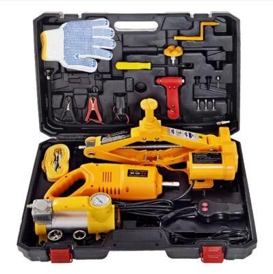 Tawa 12 Volts 3ton Portable Car Repair Set Hydraulic Floor Jack Parts Electric Scissor Car Jack with Air Pump