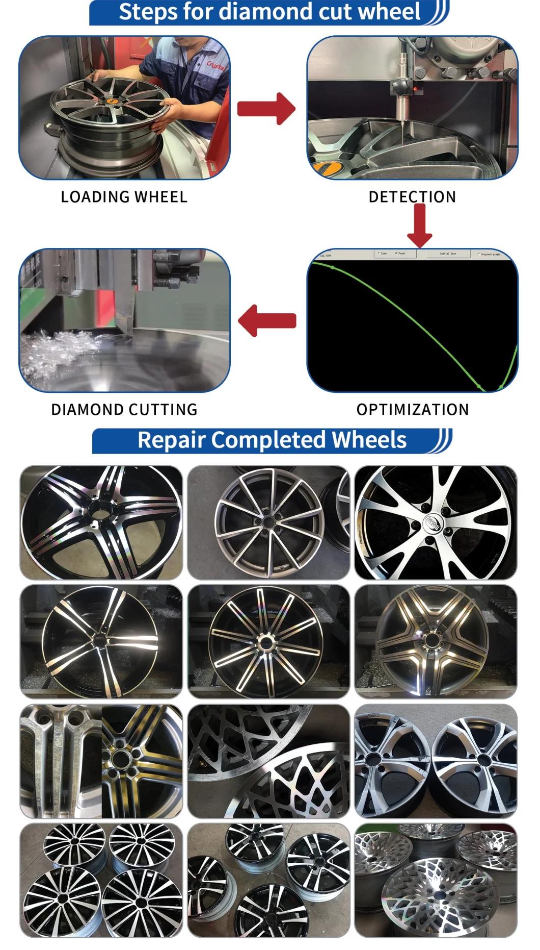 Alloy Wheel Vertical Car CNC Lathe Diamond Cutting Machine