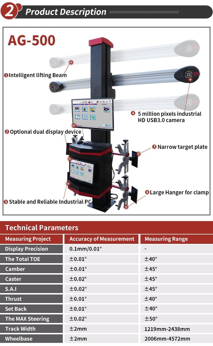 3D Camera Used Front Wheel Alignment for Auto Garage