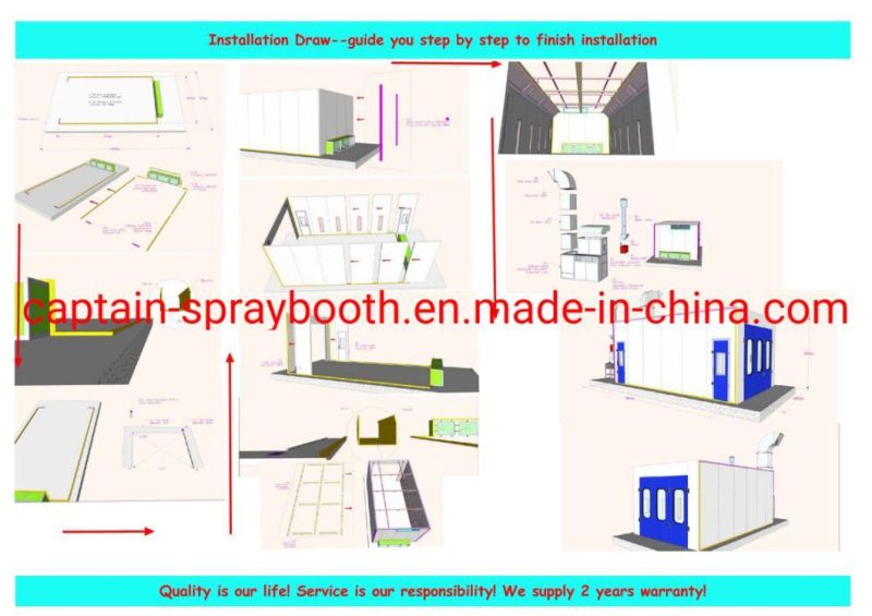 15m Infrared Heating Long Bus Spray Booth